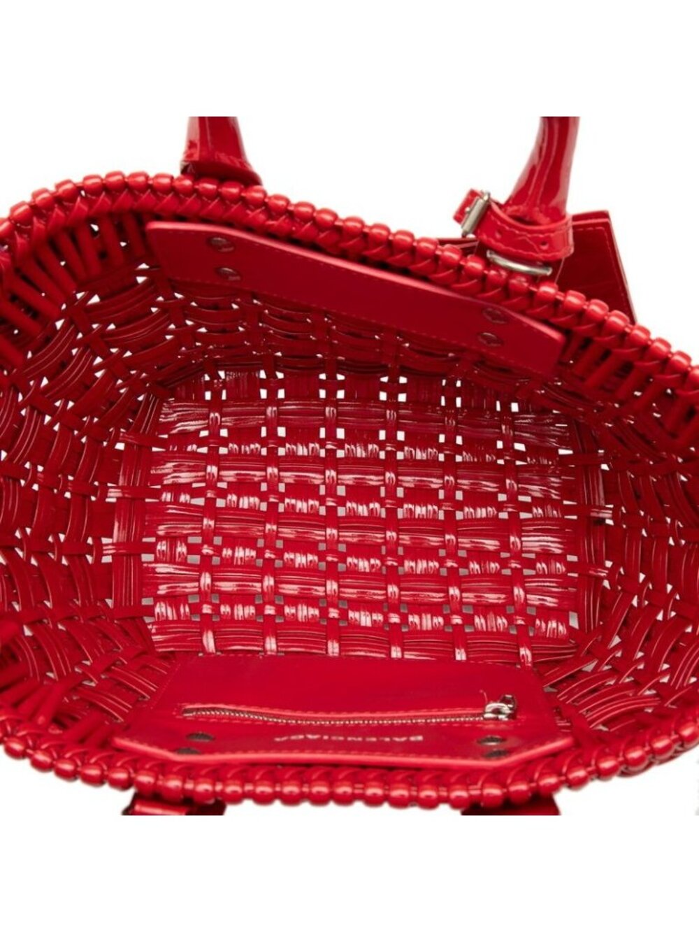 Balenciaga Bistro XS Basket Shoulder Bag 2-Way Red Patent Leather - Picture 4 of 6